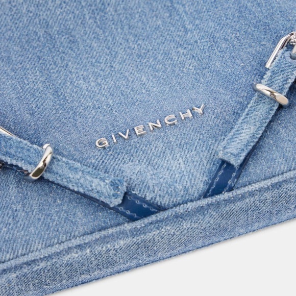 Givenchy Nano Voyou Tote Bag in Medium Blue Denim NWT - Picture 6 of 13